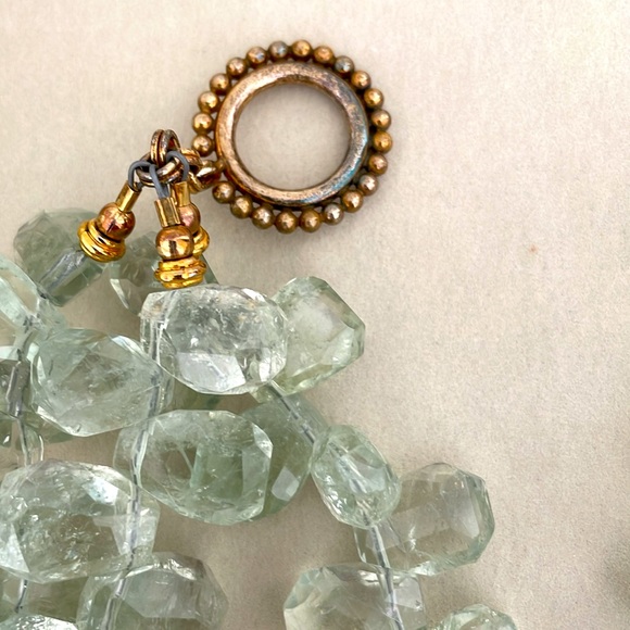 3-Strand Mint Green Semi Precious Stone Necklace - Picture 6 of 7